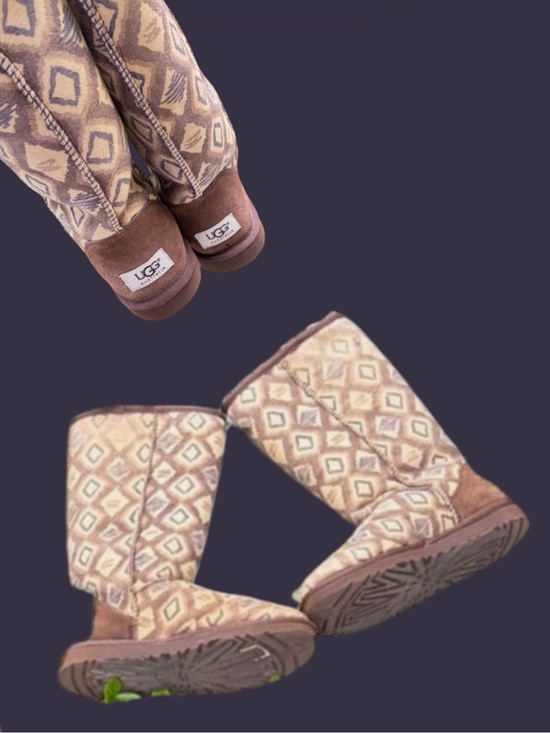 UGG Shoes - UGG Vintage Aztec Print Tall Boots Rare